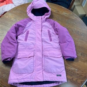 Lands end girls pink insulated parka size medium